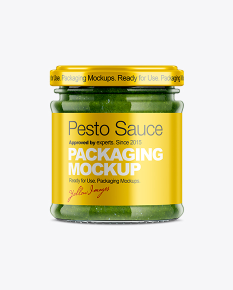 Glass Pesto Jar Mockup