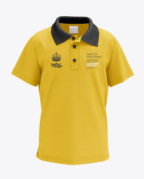 Kids Polo HQ Mockup - Front View