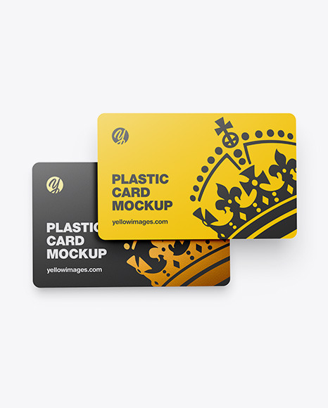 Two Plastic Cards Mockup