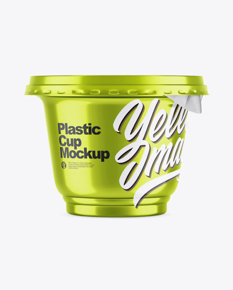 Metallic Plastic Cup Mockup