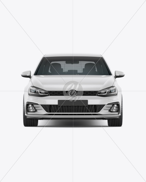 Hatchback 5-doors Mockup  - Front View