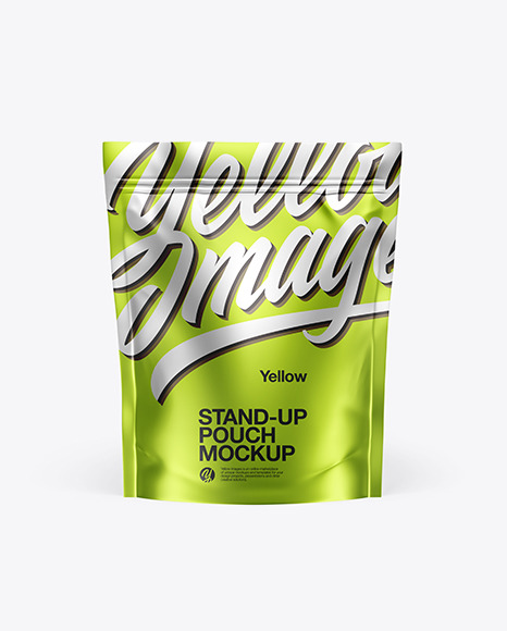 Metallic Stand-Up Pouch Mockup
