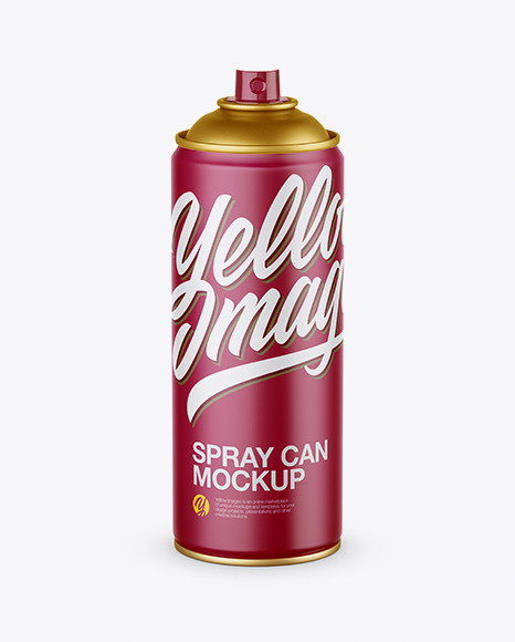 Matte Spray Can Without Cap Mockup