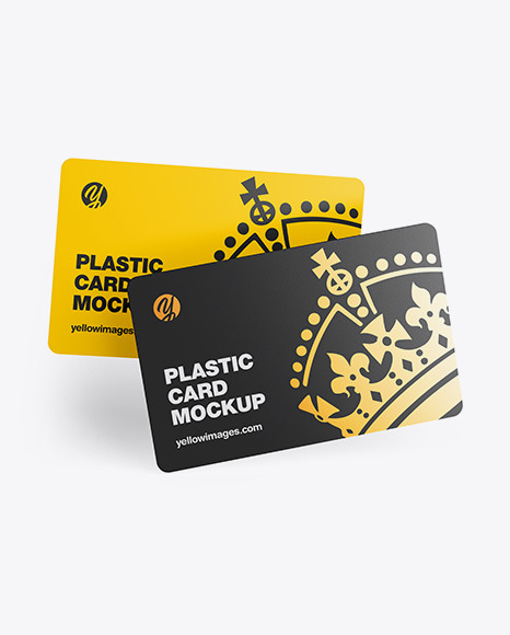 Two Plastic Cards Mockup