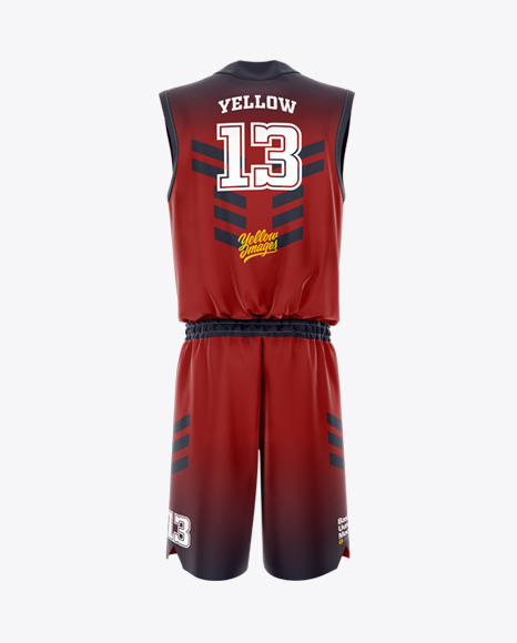 Basketball Uniform Mockup - Back View