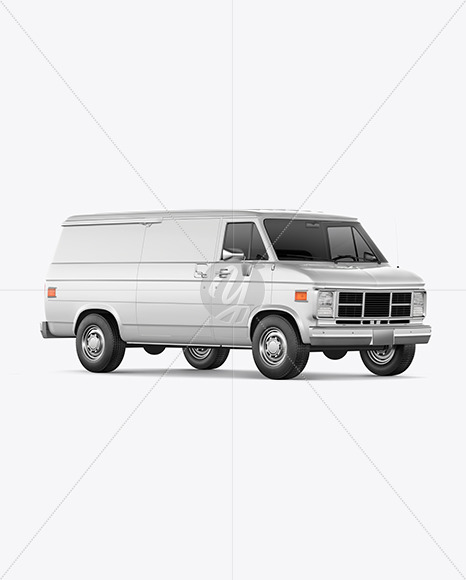 Panel Van Mockup - Half Side View