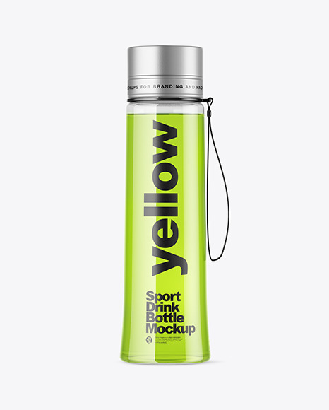 Clear Drink Sport Bottle Mockup