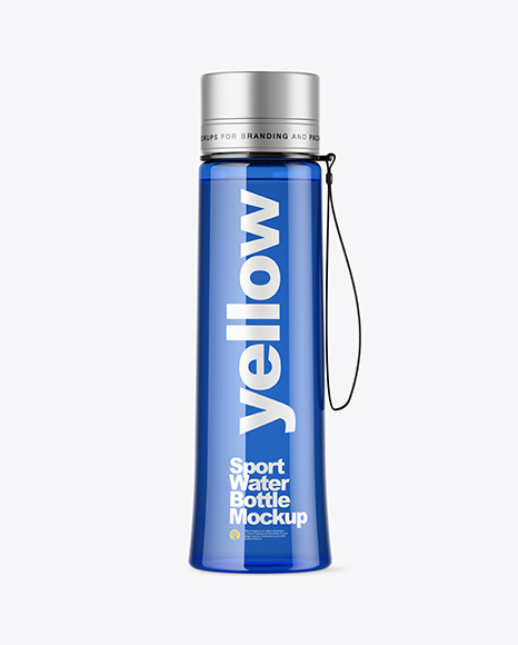 Blue Sport Bottle Mockup