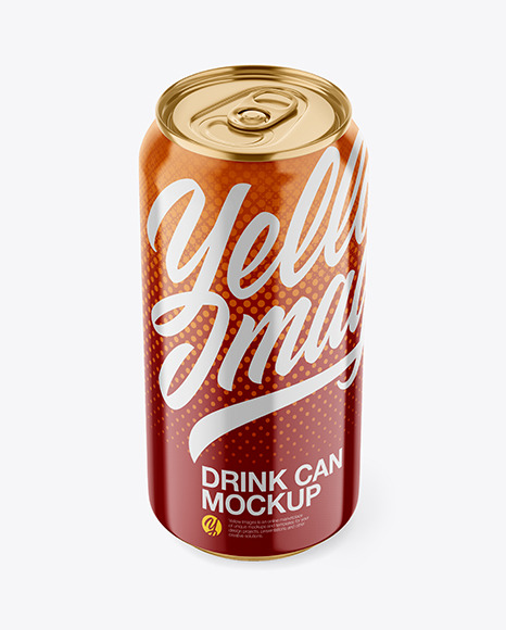 Glossy Drink Can W/ Condensation Mockup