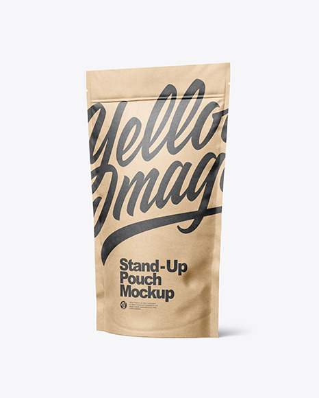 Kraft Stand-Up Pouch Mockup
