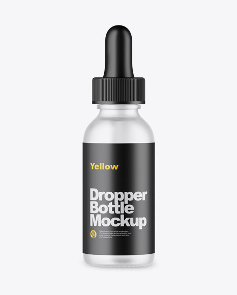 Frosted Dropper Bottle Mockup