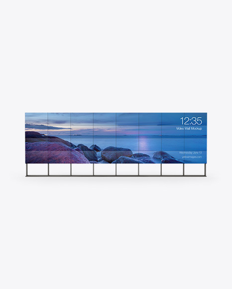 Wide Video Wall Mockup