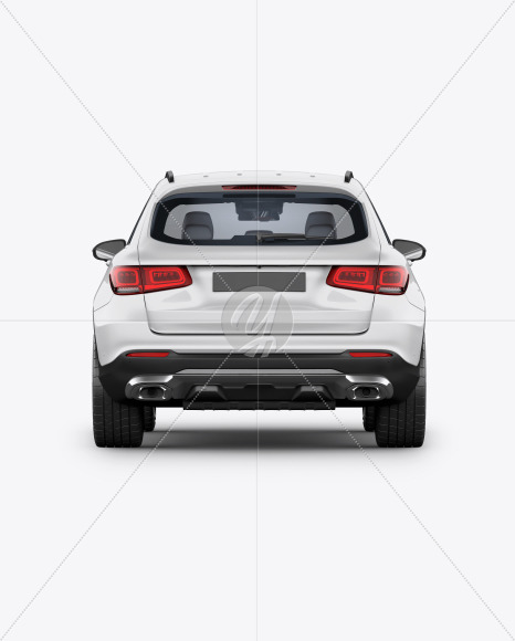 Compact Crossover SUV Mockup - Back View