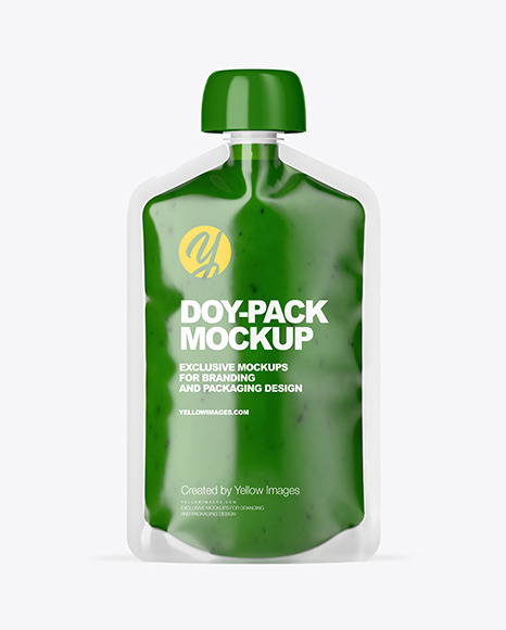 Doy-Pack with Smoothie Mockup