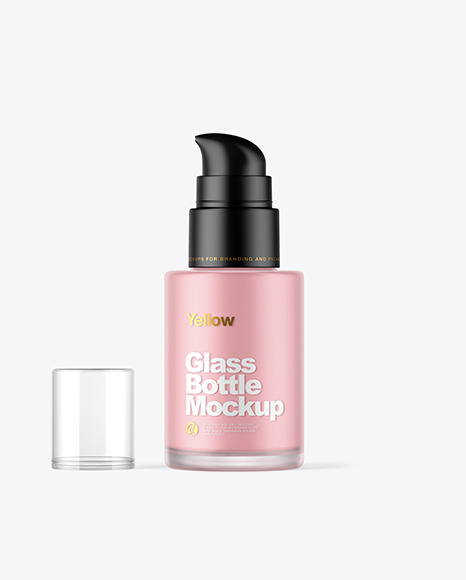 Clear Cosmetic Pump Bottle Mockup