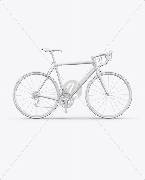 Road Universal Bicycle Mockup - Right Side View