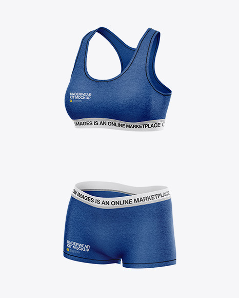 Women`s Underwear Kit - Front Half Side View