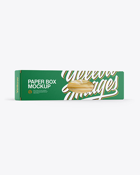 Paper Box with Spaghetti Mockup