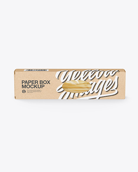 Kraft Paper Box with Spaghetti Mockup