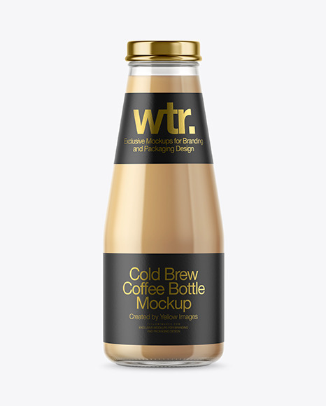 Cold Brew Latte Bottle Mockup