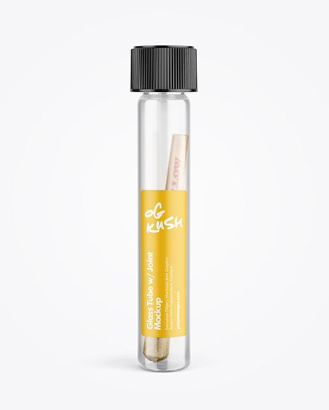 Glass Tube w/ Weed Joint Mockup