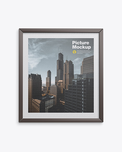 Frame w/ Textured Picture Mockup