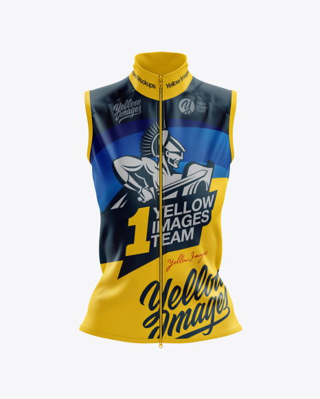 Women’s Cycling Wind Vest mockup (Front View)