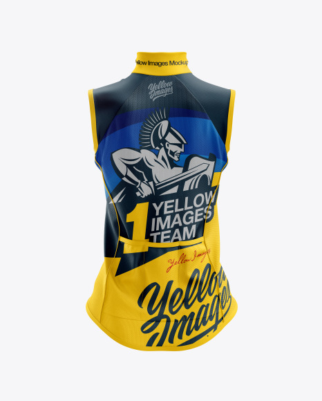 Women’s Cycling Wind Vest mockup (Back View)