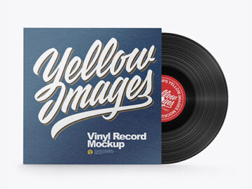Textured Vinyl Record Mockup