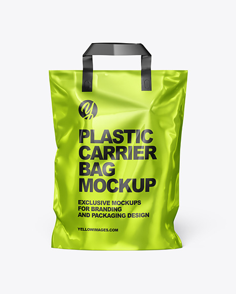 Metallic Carrier Bag Mockup