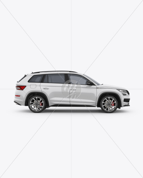 SUV Crossover Car Mockup - Side View