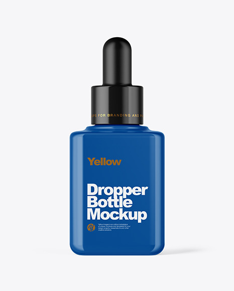 Glossy Dropper Bottle Mockup