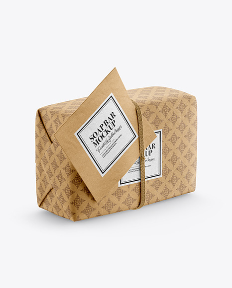 Kraft Soap Bar Package Mockup