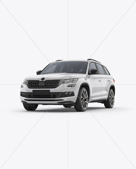 SUV Crossover Car Mockup - Front Half Side View