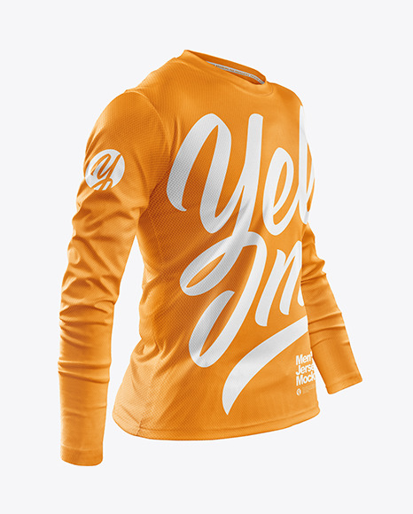 Men’s Jersey with Eyelet Mesh Fabric Mockup