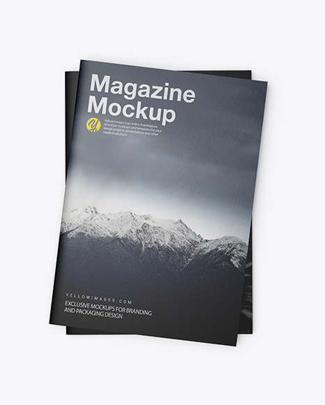 Two Textured A4 Magazines Mockup
