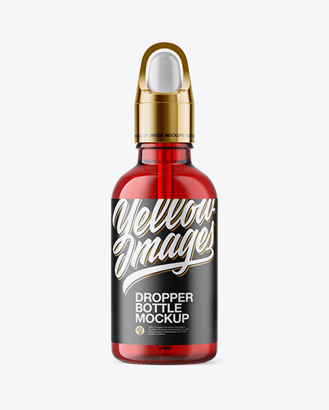50ml Red Glass Dropper Bottle