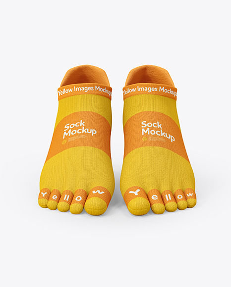 Short Toe Socks Mockup