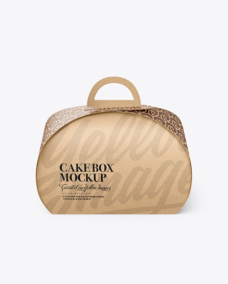 Kraft Cake Box Mockup