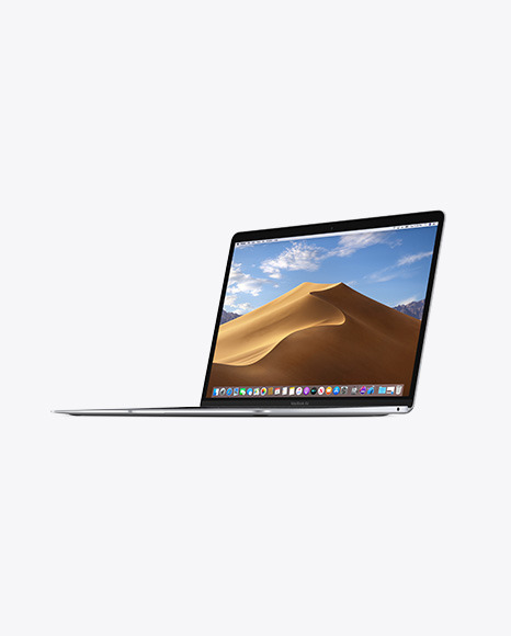 Silver MacBook Air Mockup