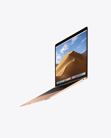 Gold MacBook Air Mockup