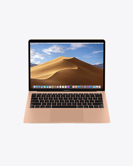 Gold MacBook Air Mockup