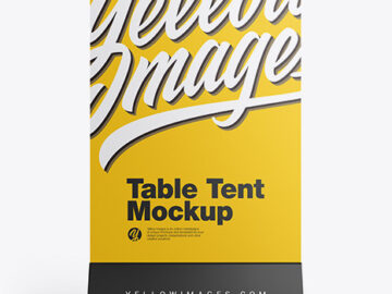 Plastic Table Tent Mockup