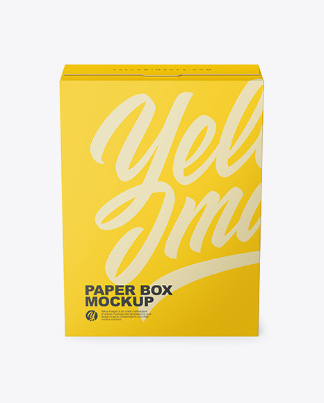 Matte Paper Box Mockup - Front View