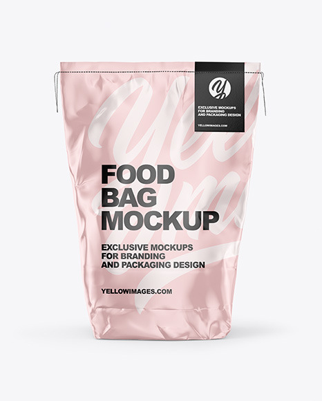 Food Glossy Bag Mockup