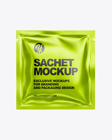 Metallic Sachet Mockup