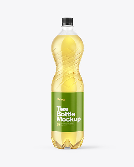 1,5L PET Green Tea Bottle Mockup
