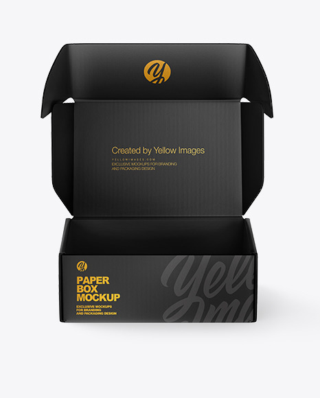 Opened Paper Box Mockup