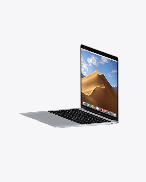 Silver MacBook Air Mockup