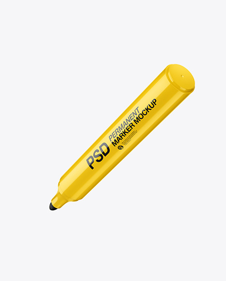 Glossy Permanent Marker Mockup